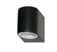 Applique Moderna Eiffel Alluminio Nero Vetro 1 Luce Gu10