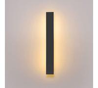 Applique da parete per esterni Lampade da parete rettangolari a LED Apparecchio Finitura nera Applique da parete lungo lineare creativo IP65 Lampade da parete impermeabili per portico Soggiorno Parete