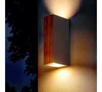 LEDKIA LIGHTING Applique da Parete per Esterni LED 6W Alluminio Wox Marrone Scuro