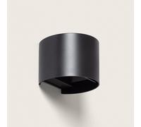 LEDKIA Applique da Parete per Esterni LED 6W Doppia Luce Eros Nero