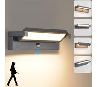 Applique da parete per esterno/interno con rilevatore di movimento, 36 W moderna illuminazione lampada con led pannello rotante impermeabile IP65 3000 K bianco caldo, lampada da parete per ingresso