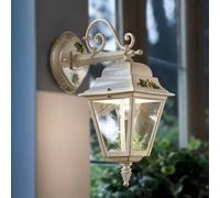 Applique da parete per esterno lanterna classica avorio e oro 1 luce FL-185