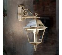 Applique da parete per esterno lanterna classica avorio e oro 1 luce FL-188
