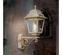 Applique da parete per esterno lanterna classica avorio e oro 1 luce FL-189