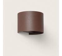 LEDKIA LIGHTING Applique da Parete per Esterno LED 10W Alluminio Illuminazione Doppia Luce CCT Selezionabile Iridix Round Ossido