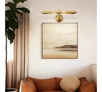 Applique da parete per galleria d'arte, moderna, con specchio frontale in metallo, braccio orientabile a 270°, luce LED fissa per cornice portafoto, ideale per camera da letto, sala da pranzo, soggio