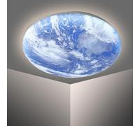 Applique da Parete per Interni LED Moon Ceiling Modern Moon Ceiling Lamp dimmerabile 3D Moon Lamp con Telecomando Illuminazione da soffitto per Camera da Letto Soggiorno, Terra, 40