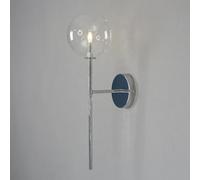 Applique da parete - Post Modern Round Glass Ball Lighting per hotel e casa, design retrò nordico, ideale per sfondo specchio, lampade decorative moderne per interni