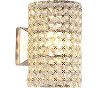Applique da Parete Postcrystal, Design Semicircolare, Attacco E14, Ideale per Camera da Letto, Comodino, Illuminazia Parete, Compatibile con Guardaroba, Toletta, Parete Di Fondo Edari a Led.