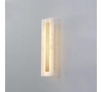 Applique da Parete Quadrata Moderna in alabastro - Illuminazione in Marmo Naturale e Metallo per Soggiorno Lampada Decorativa in Stile Wabi-Sabi Elegante Arredamento per la casa Aent