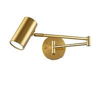 Applique da parete Retro, Lampada da parete Orientabile a Braccio Lungo in Metallo, 3000K Bianco Caldo 360 ° Lampada da Letto Flessibile Luce Camera da Letto Soggiorno Illuminazione Interna,D'oro