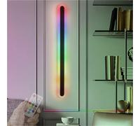 Applique da parete RGB dimmerabile con telecomando, lampada da parete minimalista creativa moderna, lampada da parete a LED per interni, moda, scala, alluminio, acrilico, soggiorno, camera da letto, a