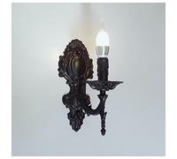 Applique da parete rustica a LED da 5 W con candela, applique da parete in ferro battuto, decorazione per la casa in stile country primitivo, regalo personalizzato per inaugurazione della casa, per s