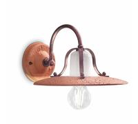 Applique da parete rustica con diffusore in ceramica decorato a mano BOLOGNA Dimensioni 24x30x h 17 cm peso 1,55 kg - Attacco Lampada E 27
