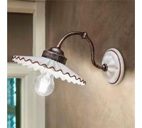 Applique Classica L'Aquila Metallo Ceramica Nero Sfumato Rame 1 Luce E27