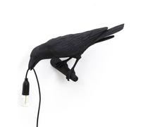 Seletti Bird Looking Left Applique Nera