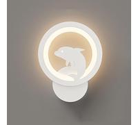 Applique da parete semplice e moderna, design creativo, applique da parete circolari in metallo, LED, 3 temperature di colore, lampada da parete dimmerabile, luci decorative da parete per interni, app