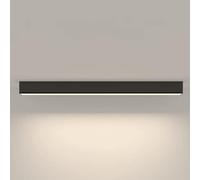 Applique da Parete Semplice Nera, plafoniere in Metallo Alluminio con Paralume in Acrilico, Moderna Lampada da Parete a LED, plafoniera