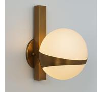 Applique da parete singolo globo Sputnik ottone montaggio a parete lampada fi...