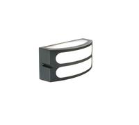 Applique Esterno Moderna Squba Alluminio E Materie Plastiche Grigio 1 Luce E27