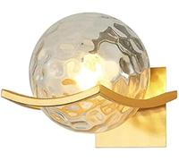 Applique da Parete, Specchio da toeletta per Bagno di metà secolo, Lampada da Parete nordica a Forma di Globo, Lampada da Parete a LED con Paralume in Vetro martellato, per Comodino, Camera da Le