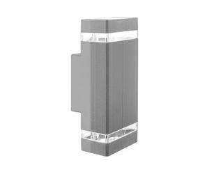 Applique da parete Tintoretto Grigio chiaro IP54 2 x GU10 Novaline
