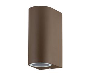Applique da parete Tiziano Corten IP44 2 x GU10 Novaline