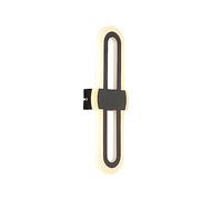 Applique da Parete Verticale Moderna a LED, Lampada da Parete Minimalista, Luce Interna Sottile Nera con diffusore in Acrilico, Illuminazione d'accento a LED, Arredamento Contemporaneo per c