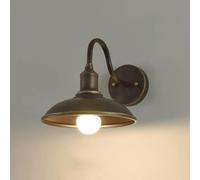 Applique da parete vintage a collo di cigno impermeabile, lanterna rustica in metallo per veranda, patio, garage e giardino, piccola lampada da parete industriale per esterni