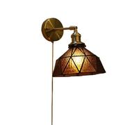 Applique da Parete Vintage, lampade da Parete industriali in Ottone, lampade da Parete Regolabili con Paralume in Vetro Creativo per Interni, per Camera da Letto, Soggiorno, Studio, Loft