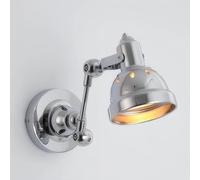 Applique da Parete Vintage per Interni E14, retrò, in Metallo, Braccio Girevole Regolabile a 80°, Luce Calda, Lampada da Comodino Decorativa per Camera da Letto, Soggiorno, Studio, cameretta dei