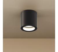 Applique da soffitto IP54 GU10 in Alluminio e Vetro - Nera