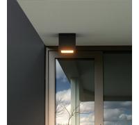 Applique da soffitto Quadrata GU10 IP54 in Alluminio e Vetro