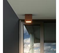 Applique da soffitto Quadrata GU10 IP54 in Alluminio e Vetro