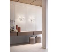 Applique di lusso design moderno in cristallo swarovski 2 luci MS-474