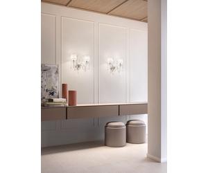 Applique di lusso design moderno in cristallo swarovski 2 luci MS-474
