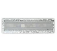 Applique di Murano DAMASCO ARGENTO BIANCO 25 X 96