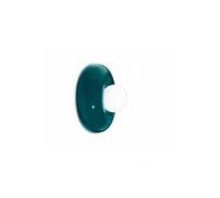 Applique Vintage Decò Bumbum Ceramica Verde Petrolio 1 Luce G9