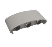 Applique doppia emissione di luce 6 led 16 watt up & down grigio x esterno IP65