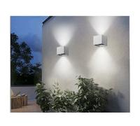 APPLIQUE DOPPIA EMISSIONE LED COB 12W ESTERNO LUCE 4000K 3000K 6500K GRIGIO ES46