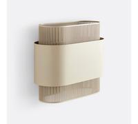 Applique doppia in metallo ferro, Leila Beige TU