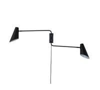 Applique Dyberg Larsen Cale con 2 Bracci Nero