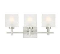 Applique E27 Alexander Nichel E Vetro Opalino Tre Lampade Stanza