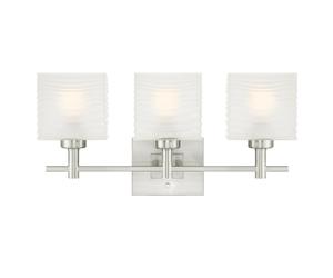 Applique E27 Alexander Nichel E Vetro Opalino Tre Lampade Stanza [EEK: Non valutato]