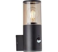 Applique esterna Sergioro con rivelatore, depoli nera, E27 20W, lampadina non incluso