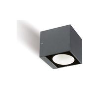 Applique in alluminio pressofuso LULA APPLIQUE MONO Dimensioni 9x9 cm Diffusori in vetro trasparente 6W 6W LED 4000K colore GRAFITE GRAFITE