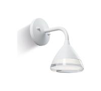 Lampada da parete in alluminio pressofuso GRAAL APPLIQUE IN BASSO Dimensioni 13,1x21,9x h 25,2 cm Diffusore in acrilico 20W LED 3000K colore BIANCO BIANCO