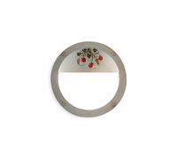 Applique Esterno Classica Brindisi Metallo Ceramica Bianco Sfumato 1 Luce E27