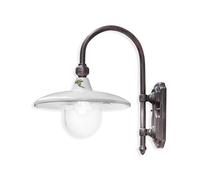 Applique Esterno Classica Campobasso Metallo E Ceramica Nero Sfumato 1 Luce E27