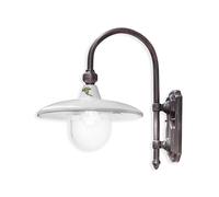 Applique Esterno Classica Campobasso Metallo E Ceramica Nero Sfumato 1 Luce E27